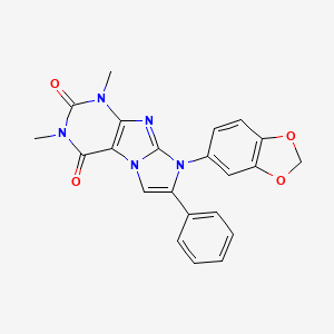 8-(1,3-benzodioxol-5-yl)-1,3-dimethyl-7-phenyl-1H-imidazo[2,1-f]purine-2,4(3H,8H)-dione