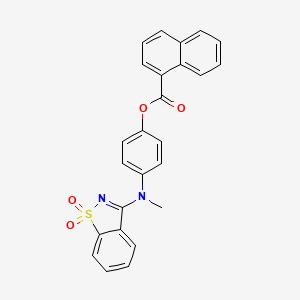 4-[(1,1-Dioxido-1,2-benzothiazol-3-yl)(methyl)amino]phenyl naphthalene-1-carboxylate