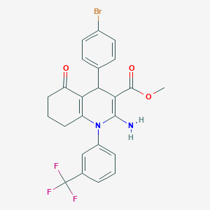 Methyl 2-amino-4-(4-bromophenyl)-5-oxo-1-[3-(trifluoromethyl)phenyl]-1,4,5,6,7,8-hexahydroquinoline-3-carboxylate