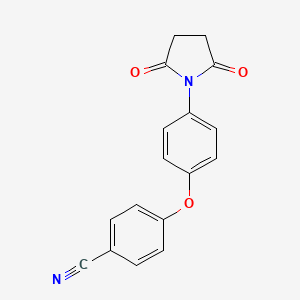 molecular formula C17H12N2O3 B11102361 4-[4-(2,5-Dioxopyrrolidin-1-yl)phenoxy]benzonitrile 