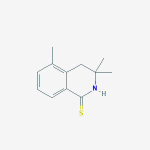 molecular formula C12H15NS B11102366 3,3,5-trimethyl-3,4-dihydroisoquinoline-1(2H)-thione 