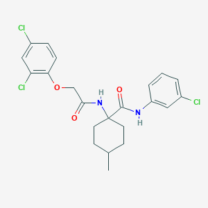 molecular formula C22H23Cl3N2O3 B11102388 N-(3-chlorophenyl)-1-{[(2,4-dichlorophenoxy)acetyl]amino}-4-methylcyclohexanecarboxamide 