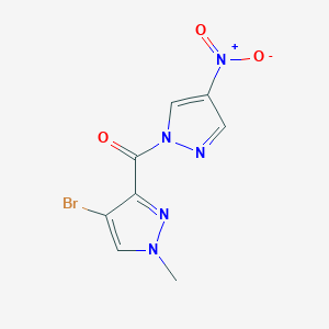 (4-bromo-1-methyl-1H-pyrazol-3-yl)(4-nitro-1H-pyrazol-1-yl)methanone