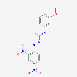 (1E)-N'-(2,4-dinitrophenyl)-N-(3-methoxyphenyl)ethanehydrazonamide