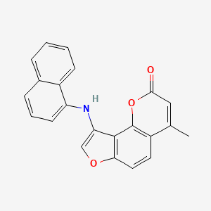 molecular formula C22H15NO3 B11102471 4-Methyl-9-(1-naphthylamino)-2H-furo[2,3-H]chromen-2-one 