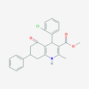 Methyl 4-(2-chlorophenyl)-2-methyl-5-oxo-7-phenyl-1,4,5,6,7,8-hexahydroquinoline-3-carboxylate