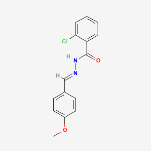 molecular formula C15H13ClN2O2 B11102515 2-chloro-N'-[(E)-(4-methoxyphenyl)methylidene]benzohydrazide 