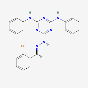 6-[(2E)-2-(2-bromobenzylidene)hydrazinyl]-N,N'-diphenyl-1,3,5-triazine-2,4-diamine