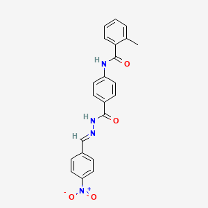 2-methyl-N-(4-{[(2E)-2-(4-nitrobenzylidene)hydrazinyl]carbonyl}phenyl)benzamide