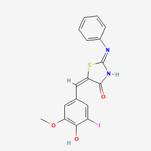 5-(4-Hydroxy-3-iodo-5-methoxybenzylidene)-2-(phenylimino)-1,3-thiazolidin-4-one