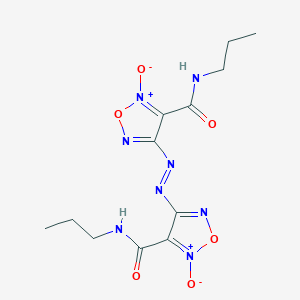 molecular formula C12H16N8O6 B11102570 4,4'-(Z)-diazene-1,2-diylbis(N-propyl-1,2,5-oxadiazole-3-carboxamide) 2,2'-dioxide 