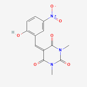 molecular formula C13H11N3O6 B11102572 5-(2-hydroxy-5-nitrobenzylidene)-1,3-dimethylpyrimidine-2,4,6(1H,3H,5H)-trione 