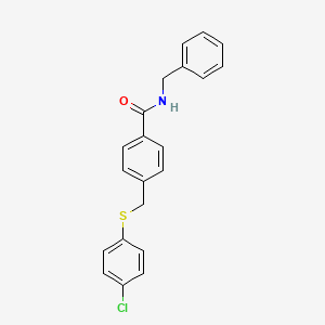 N-benzyl-4-{[(4-chlorophenyl)sulfanyl]methyl}benzamide