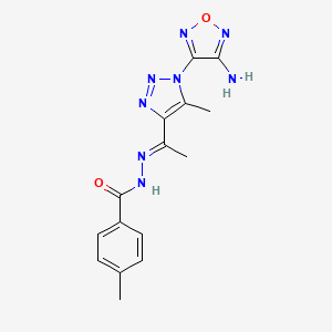 N'-{(1E)-1-[1-(4-amino-1,2,5-oxadiazol-3-yl)-5-methyl-1H-1,2,3-triazol-4-yl]ethylidene}-4-methylbenzohydrazide