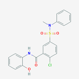 2-chloro-N-(2-hydroxyphenyl)-5-[methyl(phenyl)sulfamoyl]benzamide