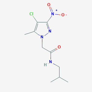 2-(4-chloro-5-methyl-3-nitro-1H-pyrazol-1-yl)-N-(2-methylpropyl)acetamide