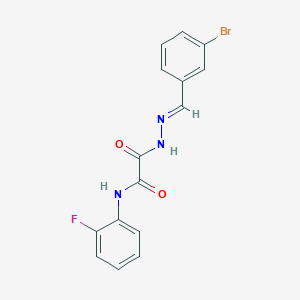 2-[(2E)-2-(3-bromobenzylidene)hydrazinyl]-N-(2-fluorophenyl)-2-oxoacetamide