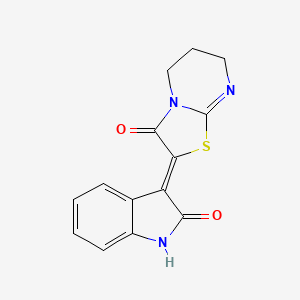 2-(2-Oxo-1,2-dihydroindol-3-ylidene)-6,7-dihydro-5H-thiazolo[3,2-a]pyrimidin-3-one