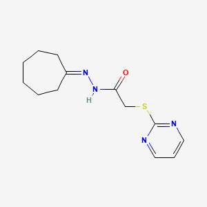 N'-cycloheptylidene-2-(pyrimidin-2-ylsulfanyl)acetohydrazide