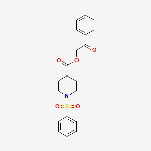 2-Oxo-2-phenylethyl 1-(phenylsulfonyl)piperidine-4-carboxylate