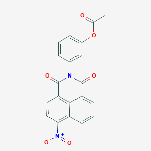 [3-(6-nitro-1,3-dioxobenzo[de]isoquinolin-2-yl)phenyl] acetate