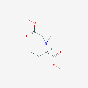 molecular formula C12H21NO4 B11102733 Ethyl 1-(1-ethoxy-3-methyl-1-oxobutan-2-yl)aziridine-2-carboxylate 