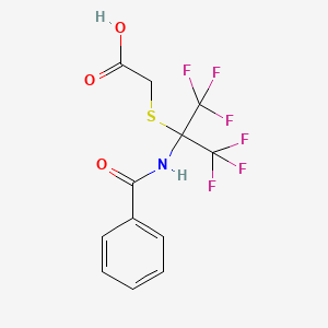 ({1,1,1,3,3,3-Hexafluoro-2-[(phenylcarbonyl)amino]propan-2-yl}sulfanyl)acetic acid