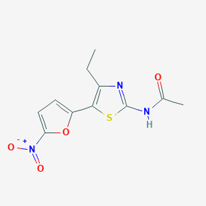 N-[4-ethyl-5-(5-nitrofuran-2-yl)-1,3-thiazol-2-yl]acetamide