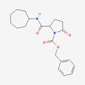 Benzyl 2-(cycloheptylcarbamoyl)-5-oxopyrrolidine-1-carboxylate