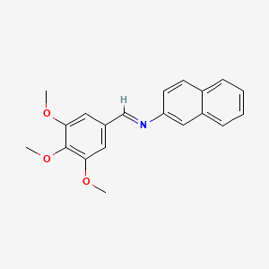 molecular formula C20H19NO3 B11102818 N-(3,4,5-Trimethoxybenzylidene)-2-naphthalenamine CAS No. 292644-17-8