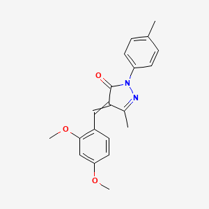 molecular formula C20H20N2O3 B11102839 4-(2,4-dimethoxybenzylidene)-5-methyl-2-(4-methylphenyl)-2,4-dihydro-3H-pyrazol-3-one 