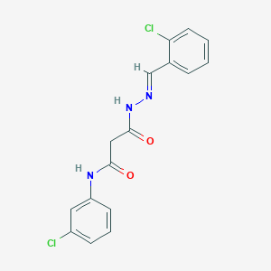 3-[(2E)-2-(2-chlorobenzylidene)hydrazinyl]-N-(3-chlorophenyl)-3-oxopropanamide