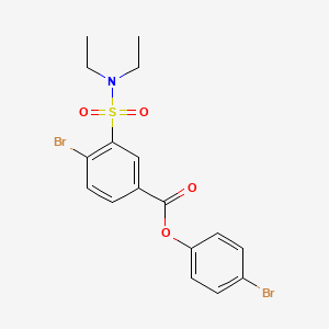 molecular formula C17H17Br2NO4S B11102875 4-Bromophenyl 4-bromo-3-(diethylsulfamoyl)benzoate 