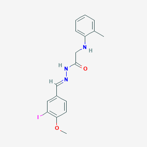 N'-[(E)-(3-iodo-4-methoxyphenyl)methylidene]-2-[(2-methylphenyl)amino]acetohydrazide (non-preferred name)