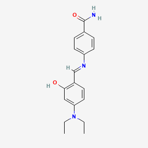 4-({(E)-[4-(diethylamino)-2-hydroxyphenyl]methylidene}amino)benzamide