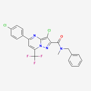 N-benzyl-3-chloro-5-(4-chlorophenyl)-N-methyl-7-(trifluoromethyl)pyrazolo[1,5-a]pyrimidine-2-carboxamide