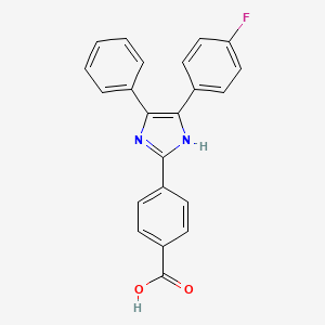 4-[5-(4-fluorophenyl)-4-phenyl-1H-imidazol-2-yl]benzoic acid