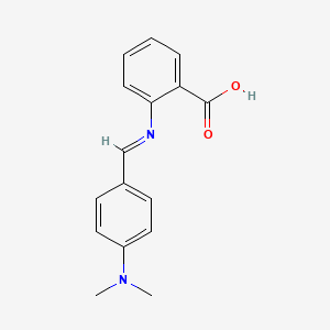 molecular formula C16H16N2O2 B11102945 2-[[[4-(Dimethylamino)phenyl]methylene]amino]benzoic acid CAS No. 39900-95-3