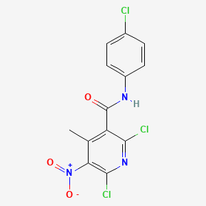 2,6-dichloro-N-(4-chlorophenyl)-4-methyl-5-nitropyridine-3-carboxamide