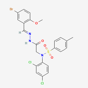 molecular formula C23H20BrCl2N3O4S B11102968 N-(2-{2-[(E)-1-(5-Bromo-2-methoxyphenyl)methylidene]hydrazino}-2-oxoethyl)-N-(2,4-dichlorophenyl)-4-methyl-1-benzenesulfonamide 