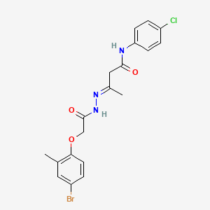 molecular formula C19H19BrClN3O3 B11102980 (3E)-3-{2-[(4-bromo-2-methylphenoxy)acetyl]hydrazinylidene}-N-(4-chlorophenyl)butanamide 