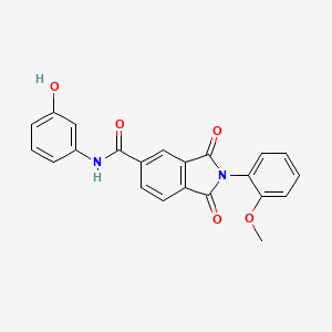 molecular formula C22H16N2O5 B11102989 N-(3-hydroxyphenyl)-2-(2-methoxyphenyl)-1,3-dioxo-2,3-dihydro-1H-isoindole-5-carboxamide 