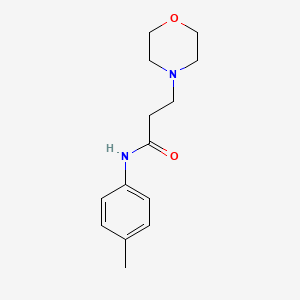 molecular formula C14H20N2O2 B11103005 N-(4-methylphenyl)-3-(morpholin-4-yl)propanamide 