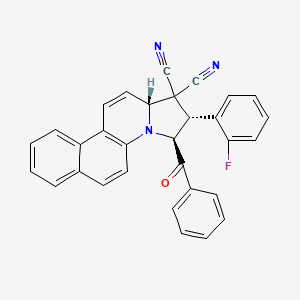 (2R,3S,12aR)-2-(2-fluorophenyl)-3-(phenylcarbonyl)-2,3-dihydrobenzo[f]pyrrolo[1,2-a]quinoline-1,1(12aH)-dicarbonitrile