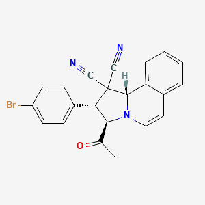 (2R,3R,10bS)-3-acetyl-2-(4-bromophenyl)-2,3-dihydropyrrolo[2,1-a]isoquinoline-1,1(10bH)-dicarbonitrile