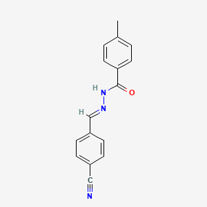 molecular formula C16H13N3O B11103022 N'-[(E)-(4-cyanophenyl)methylidene]-4-methylbenzohydrazide 