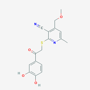 2-{[2-(3,4-Dihydroxyphenyl)-2-oxoethyl]thio}-4-(methoxymethyl)-6-methylnicotinonitrile