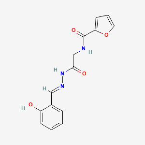 N-({N'-[(E)-(2-Hydroxyphenyl)methylidene]hydrazinecarbonyl}methyl)furan-2-carboxamide