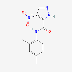 molecular formula C12H12N4O3 B11103085 N-(2,4-dimethylphenyl)-4-nitro-1H-pyrazole-5-carboxamide 