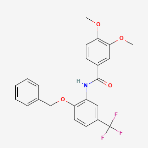 N-[2-(benzyloxy)-5-(trifluoromethyl)phenyl]-3,4-dimethoxybenzamide